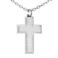 Stainless Steel Mesh Patterned Cross Necklace