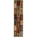 Indoor Beige Geometric Rug (1'10 x 7'6)