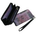 Recycled Plastic Purple Newsprint Vickey Wristlet Wallet (India)