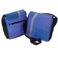 Recycled Plastic 'Blue Queenie' Messenger Bag (India)