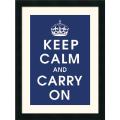 Judge Repro Seeburg Vintage Repro 'Keep Calm (navy)' Framed Art Print