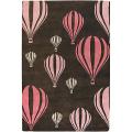 Hand-tufted Kinders Brown/ Pink New Zealand Wool Rug (5' x 7'6)
