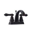 English Classic Two-tone Oil Rubbed Bronze Bathroom Faucet