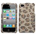 Premium iPhone 4 Leopard Skin Rhinestone Case