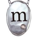 Sterling Silver Created Alexandrite June Birthstone Initial Necklace