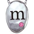 Free connected tips for Personalized Engraving Pendants Sterling Silver Created Rose Zircon October Birthstone Initial Necklace
