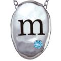 Free connected tips for Personalized Engraving Pendants Sterling Silver Created Blue Zircon December Birthstone Initial Necklace