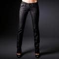 Laguna Beach Women's 'Hermosa Beach' Black Straight Leg Jeans