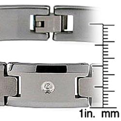 Men's Tungsten Carbide Diamond-accent Bracelet (11 mm)