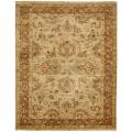 Pakistani Hand-knotted Peshawar Beige/ Rust Wool Rug (6' x 9')