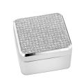 Glitter Square Silver Jewelry Box