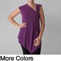 S Max by Adi Designs Women's Asymmetrical Neckline Tunic Dress