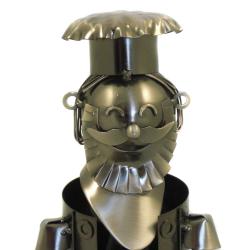 Art Deco Pastry Chef Metal Wine Bottle Holder