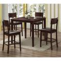Espresso 5-piece Wood Pub Table Set