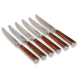 Laguiole Select Polished Hardwood 6-piece Steak Knife Set