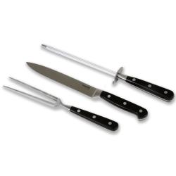 Laguiole Select 3-pc Black Handle Carving Set