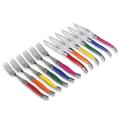Laguiole Select Multicolor 12-piece Steak Knife/ Fork Set