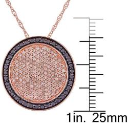 14k Pink Gold 1ct TDW Brown and Black Diamond Necklace