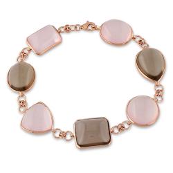 14k Pink Gold Multi-gemstone Bracelet