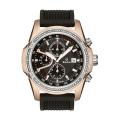 Bulova Men's 'Haverford' Rose Goldtone Diamond Accented Watch