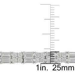 14k White Gold 7ct TDW Diamond Bracelet (G-H, SI1-SI2)