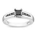 Sterling Silver 1/2ct TDW Black Diamond Fashion Ring