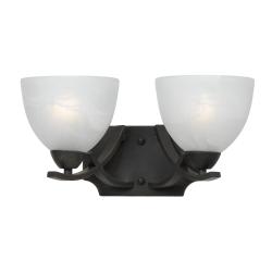 2-light Rust Finish Bath Vanity