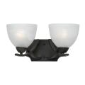 2-light Rust Finish Bath Vanity