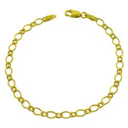 14k Yellow Gold 7-inch Diamond Link Bracelet