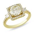 18k Gold 2 1/2ct TDW Certified Diamond Engagement Ring (G-H, SI1-SI2)