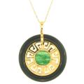 Mason-Kay 14k Yellow Gold Jade Necklace