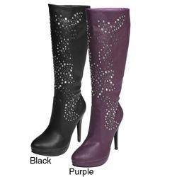 Liliana by Adi Women's 'Connie' Stud Embellished Stiletto Boots