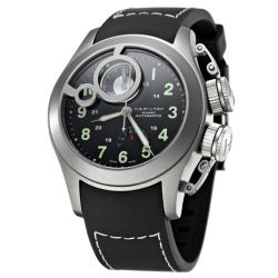 Hamilton Men's 'Khaki Navy' Titanium and Rubber Automatic Watch.