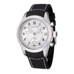 Hamilton Men's 'Khaki' Stainless Steel and Rubber Quartz Watch