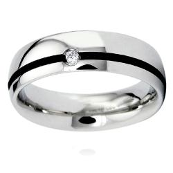 Stainless Steel Cubic Zirconia Ring