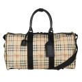 Burberry Large PVC Beige Plaid Duffel Bag