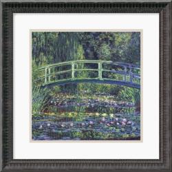 Claude Monet 'Water Lily Pond, 1899 (blue)' Framed Art Print
