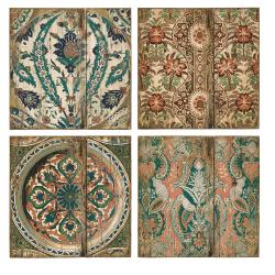 Set of 4 Regent Earthtone Floral Wall Art