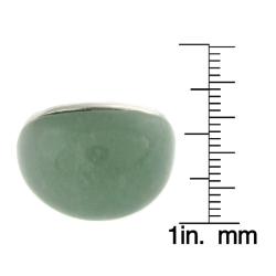 Sterling Silver Green Agate Ring