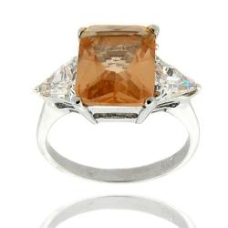Sterling Silver Cubic Zirconia Ring (Size 7)