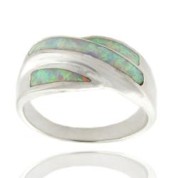Sterling Silver Created Opal Ring