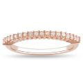 Pink Rhodium Plating Over Silver 1/5ct TDW Diamond Anniversary Ring (H-I, I3)