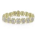 10k Yellow Gold 5 3/4ct TDW Diamond X Link Bracelet (I-J, I2-I3)