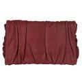 Cortina Leather Plum Pleated Clutch