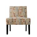 Niles Beige Retro Dot Armless Chair