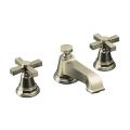 Kohler K-13132-3A-BN Vibrant Brushed Nickel Pinstripe Pure Widespread Lavatory Faucet With Cross Handles