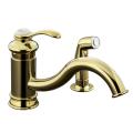 Kohler K-12176-PB Vibrant Polished Brass Fairfax Single-Control Kitchen Sink Faucet With Sidespray, Less Escutcheon