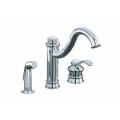Kohler K-12185-CP Polished Chrome Fairfax Single-Control Remote Valve Kitchen Sink Faucet With Sidespray And Lever Handle