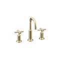 Kohler K-14406-3-BN Vibrant Brushed Nickel Purist Widespread Lavatory Faucet With Low Gooseneck Spout And Low Cross Handles