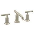 Kohler K-14410-4-BN Vibrant Brushed Nickel Purist Widespread Lavatory Faucet With Low Spout And Low Lever Handles